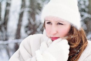 Image of a woman bundled up for the snow